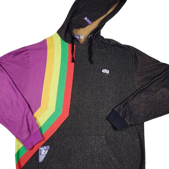 Lrg Other - Lrg Lifted‎ Research Group 2XL Hoodie Colorblock Pullover Rainbow Purple